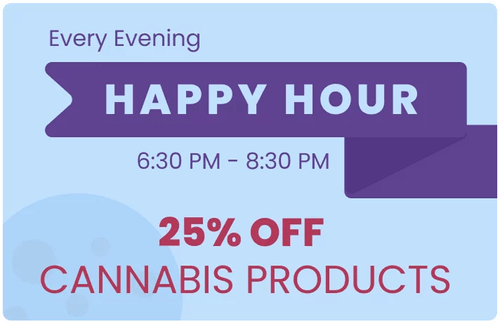 Get 25% Discount on Every Evening on Cannabis At The Sweet Spot Weed dispensary