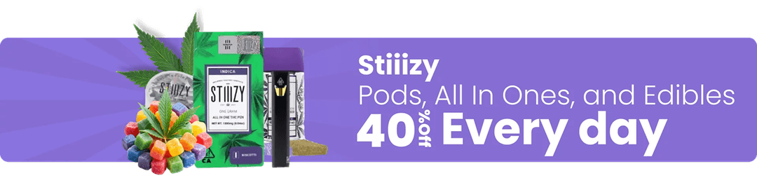 Stiiizy pods_edibles_40%Weed Offer_The Sweet Spot